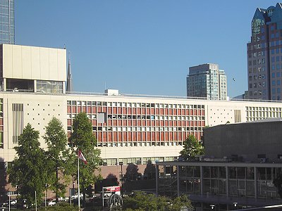 Auf dem Dach des Police Departments